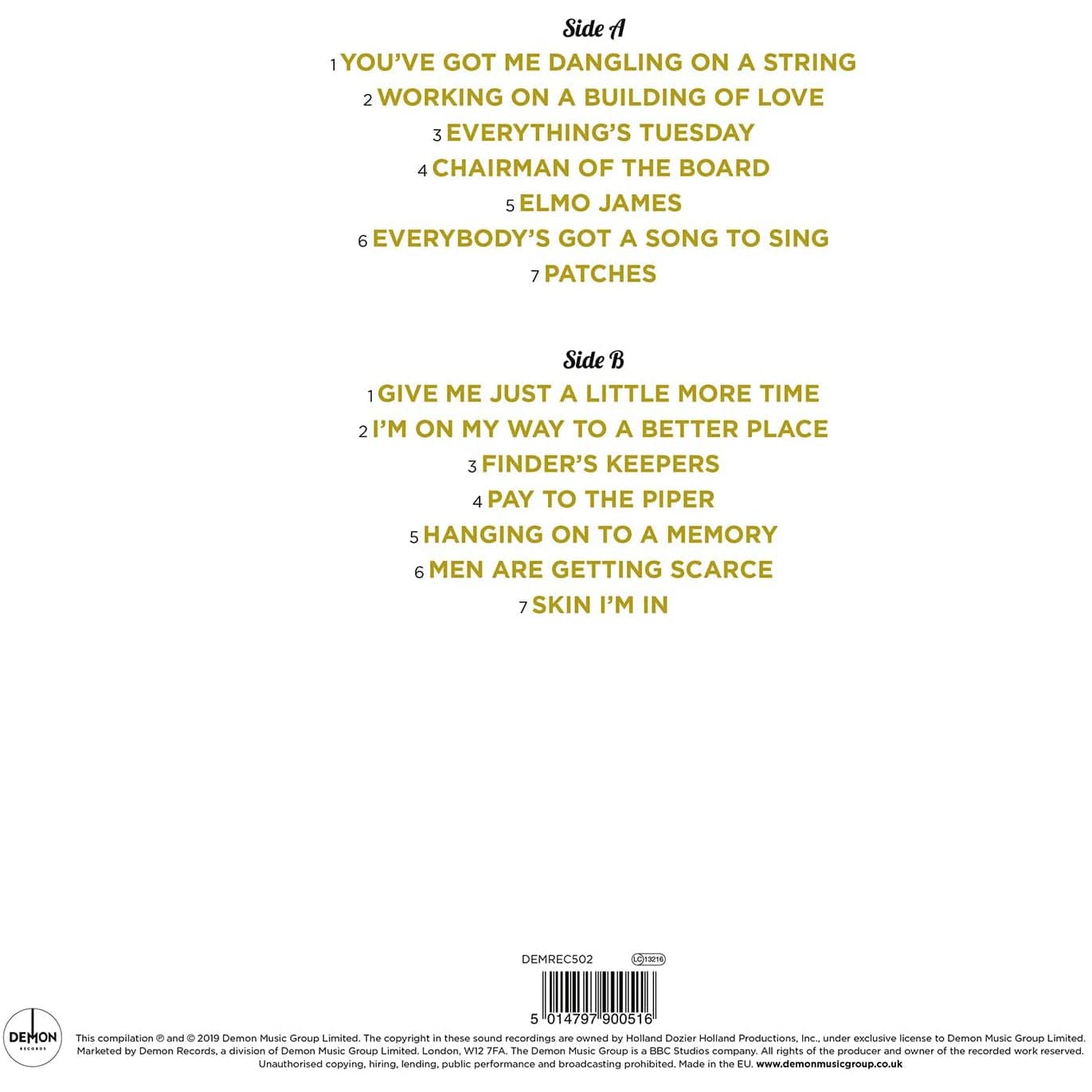 GOLD - CHAIRMEN OF THE BOARD [VINYL]