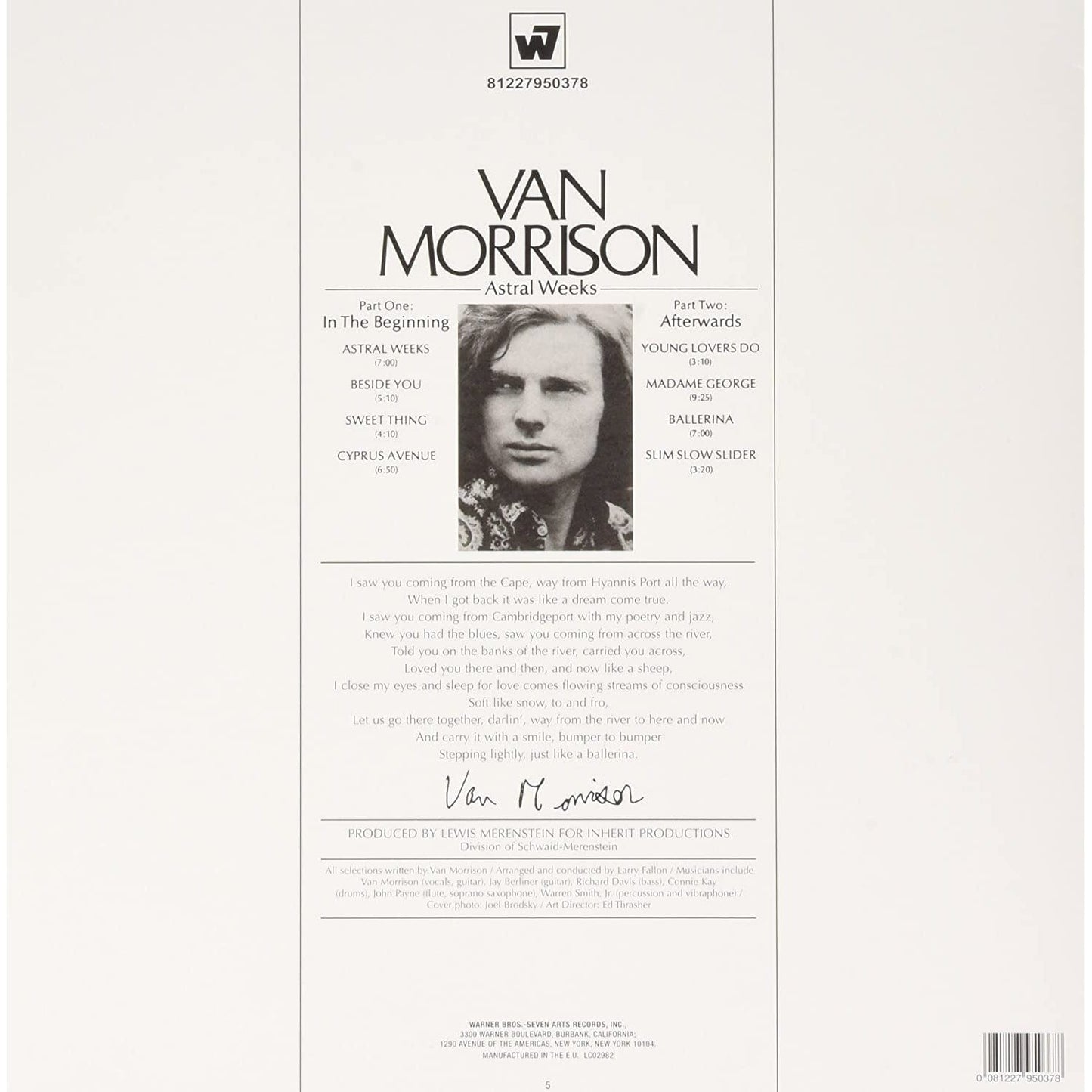 Astral Weeks - Van Morrison [VINYL]