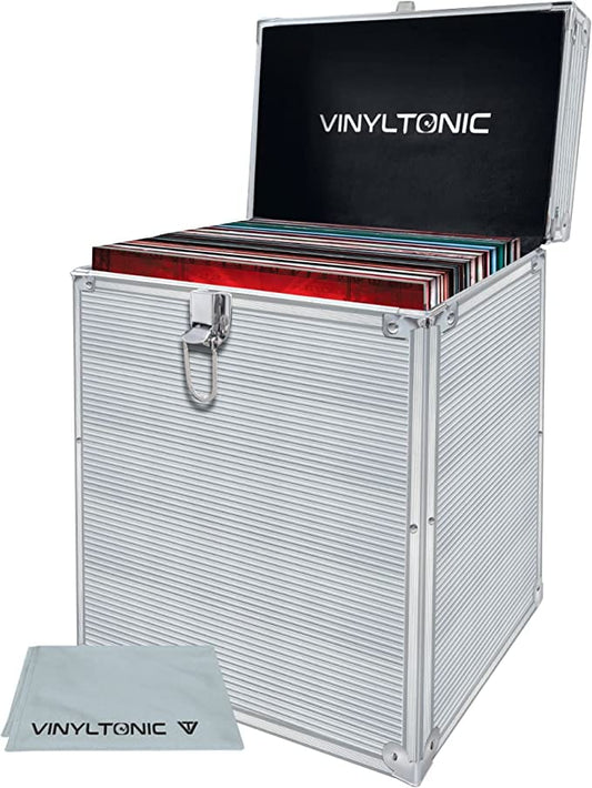 Vinyl Tonic 7" Or 12" Vinyl LP Storage Case, Silver [Accessories]