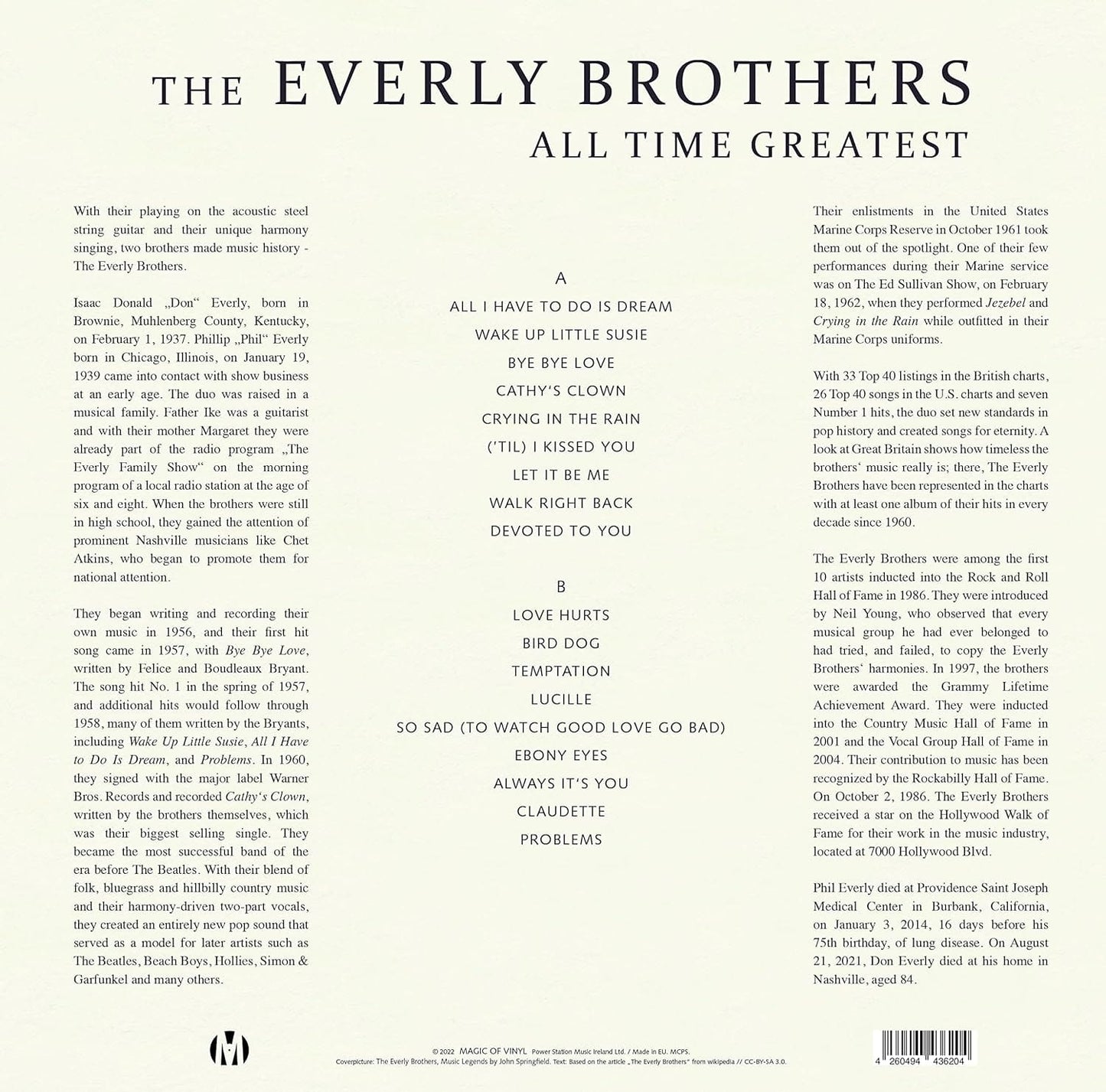 All-time Greatest - The Everly Brothers [Colour Vinyl]