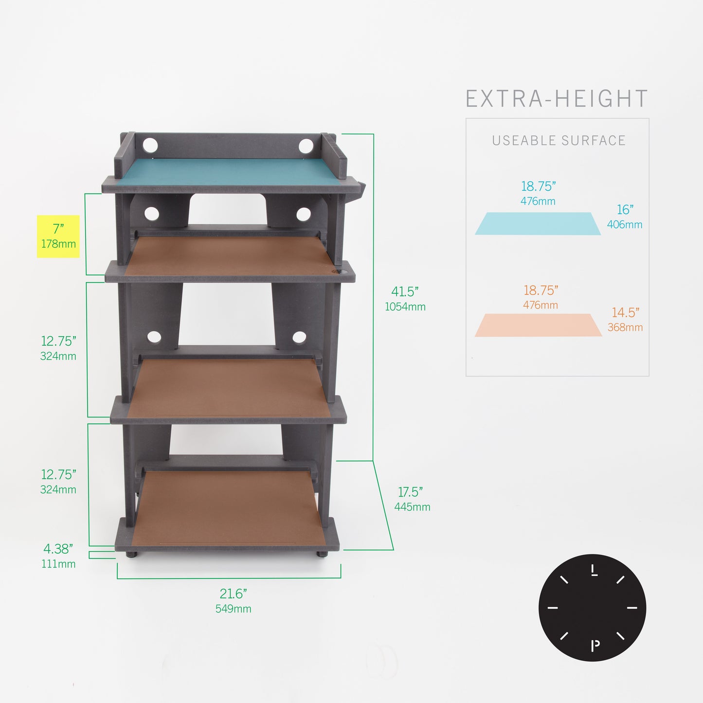 Line Phono: Turntable Stand + Vinyl Storage, Made In the USA