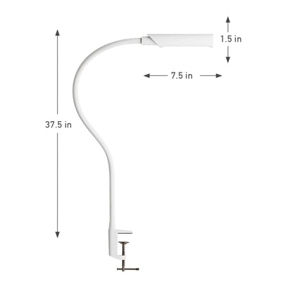 Reliable Corp.: UberLight Flex Turntable Task Lamp - White / Clamp Model